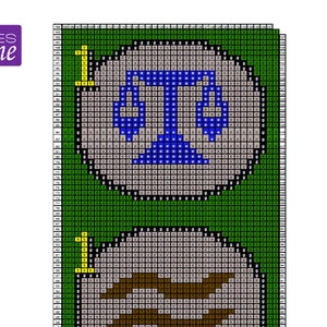 RuneScape Home Teleport Wall Hanging Pattern, grid, row by row, mini c2c, crochet pattern, crochet, PDF imagem 4