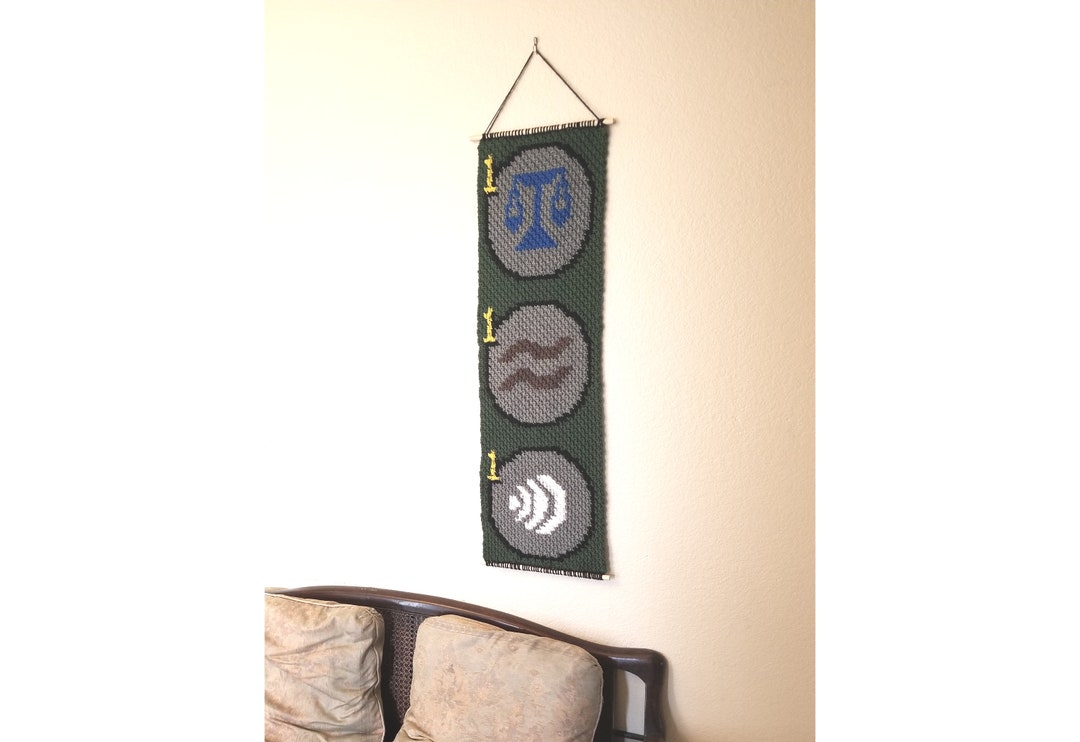 Runescape Home Teleport Wall Hanging Pattern, Grid, Row by Row, Mini