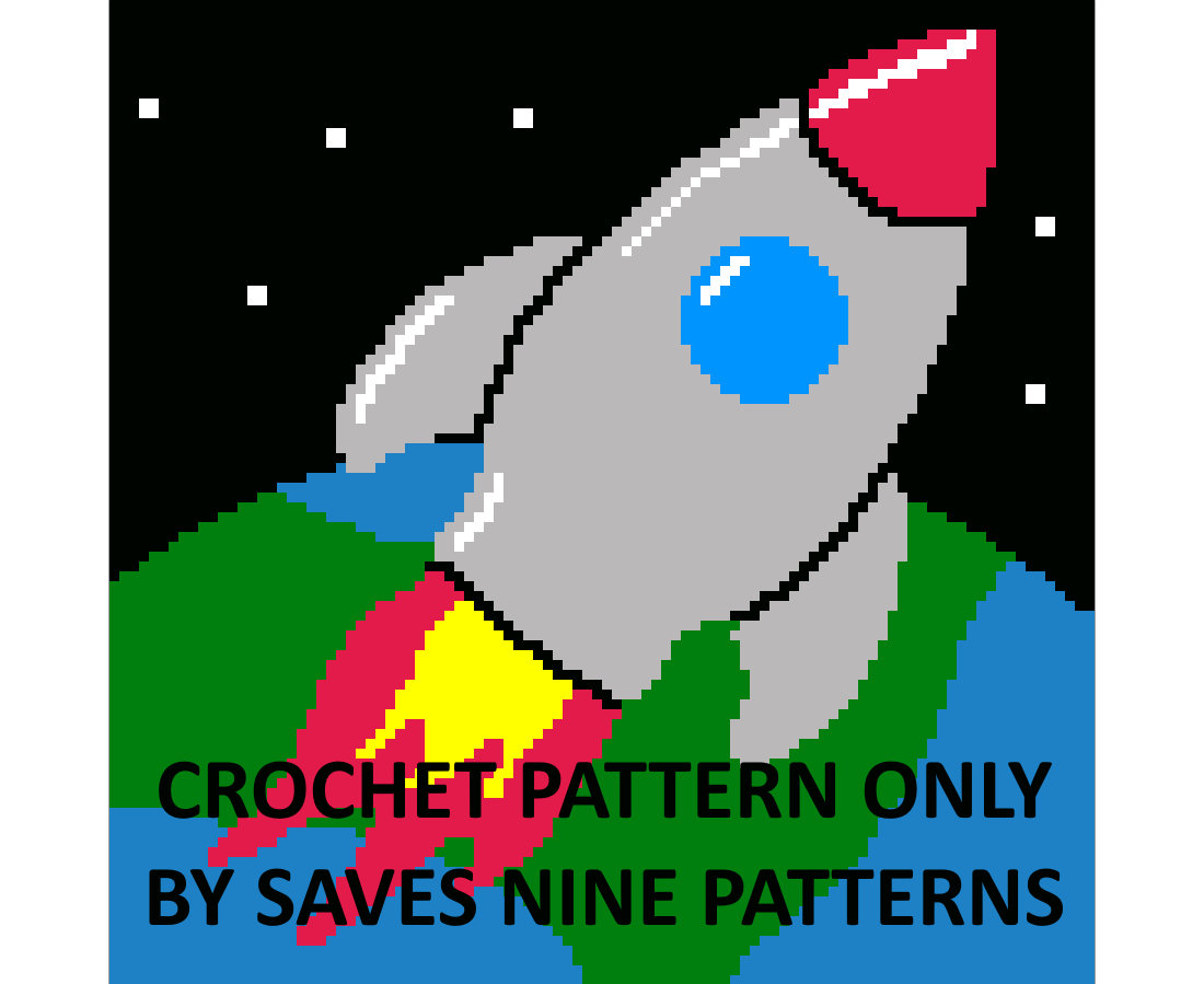 Rocket Netting Pattern Rocket Blanket, Crochet Pattern, Row by Row, Grid, Single Crochet, C2c ...