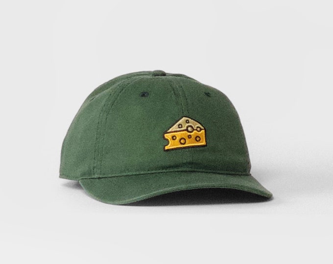 Wisconsin Cheese Hat: Embroidered Logo, Adjustable Strap