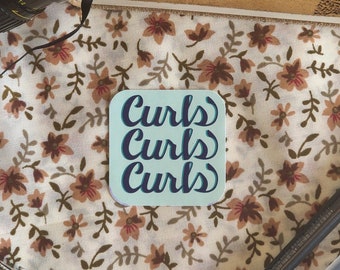 Curls - Lettering - Die Cut Sticker