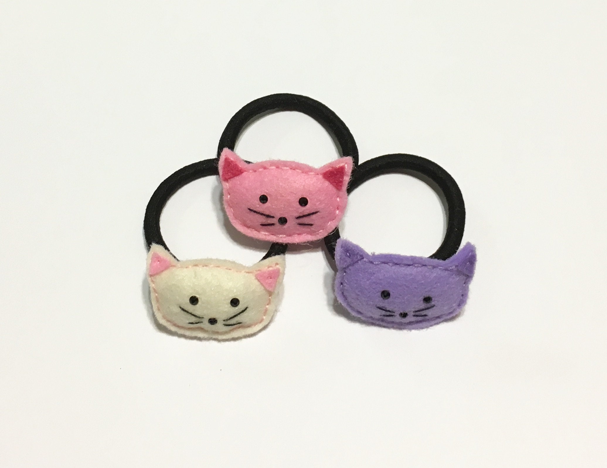 Cat hair tie girls hair ties back to school cat lover gift Etsy