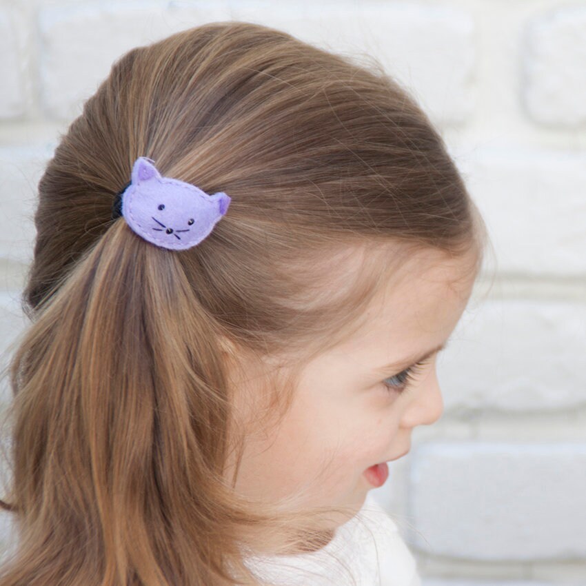 Cat hair tie girls hair ties back to school cat lover gift Etsy