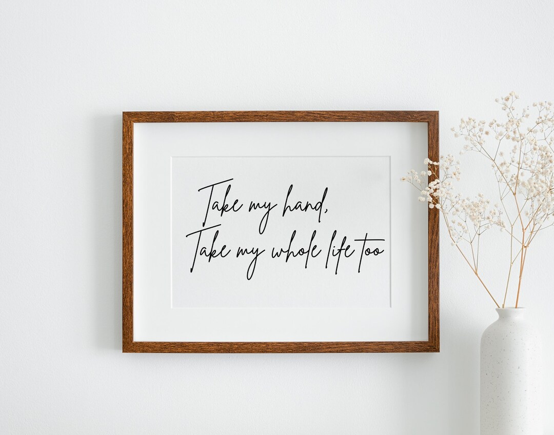 Elvis_take My Hand Take My Whole Life Too Elvis_ Song Etsy
