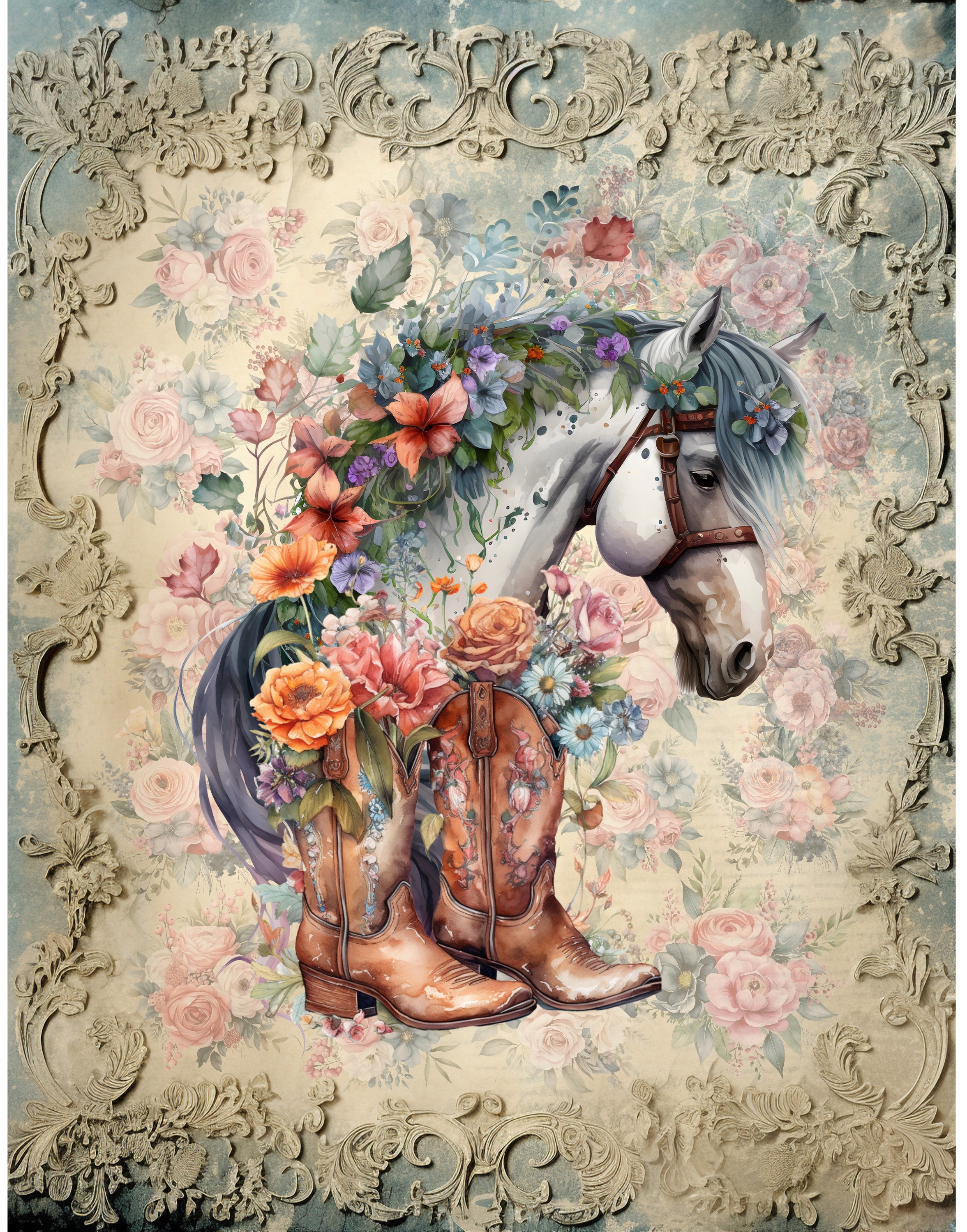 Cowboy Boots Wrap Etsy Singapore