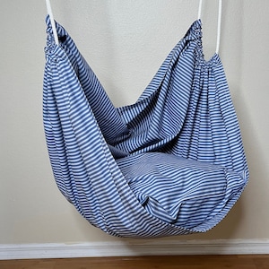 Child handmade hammock chair indoor swing, Youth Sensory Swing, Gaming chair swing, Reading nook chair swing, Playroom swing, Porch swing