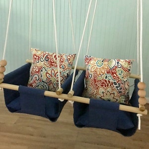 double baby swing