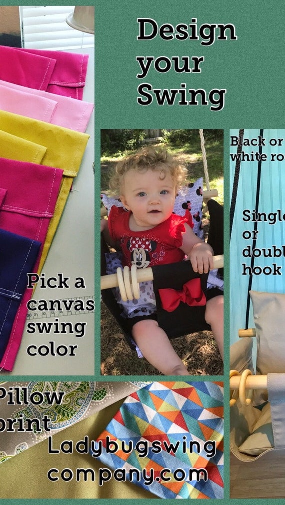 Baby Canvas Swing, Design your own swing, Baby Swing Indoor, Toddler Swing, Playroom swing
