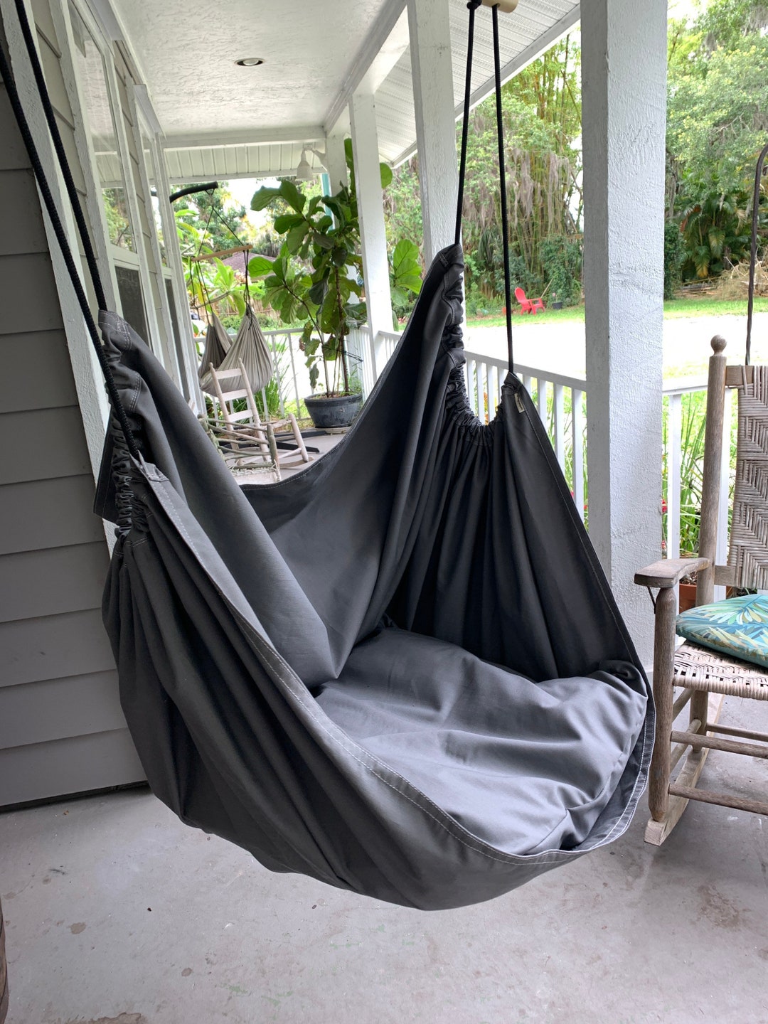 How to hang a hammock chair from porch ceiling sale