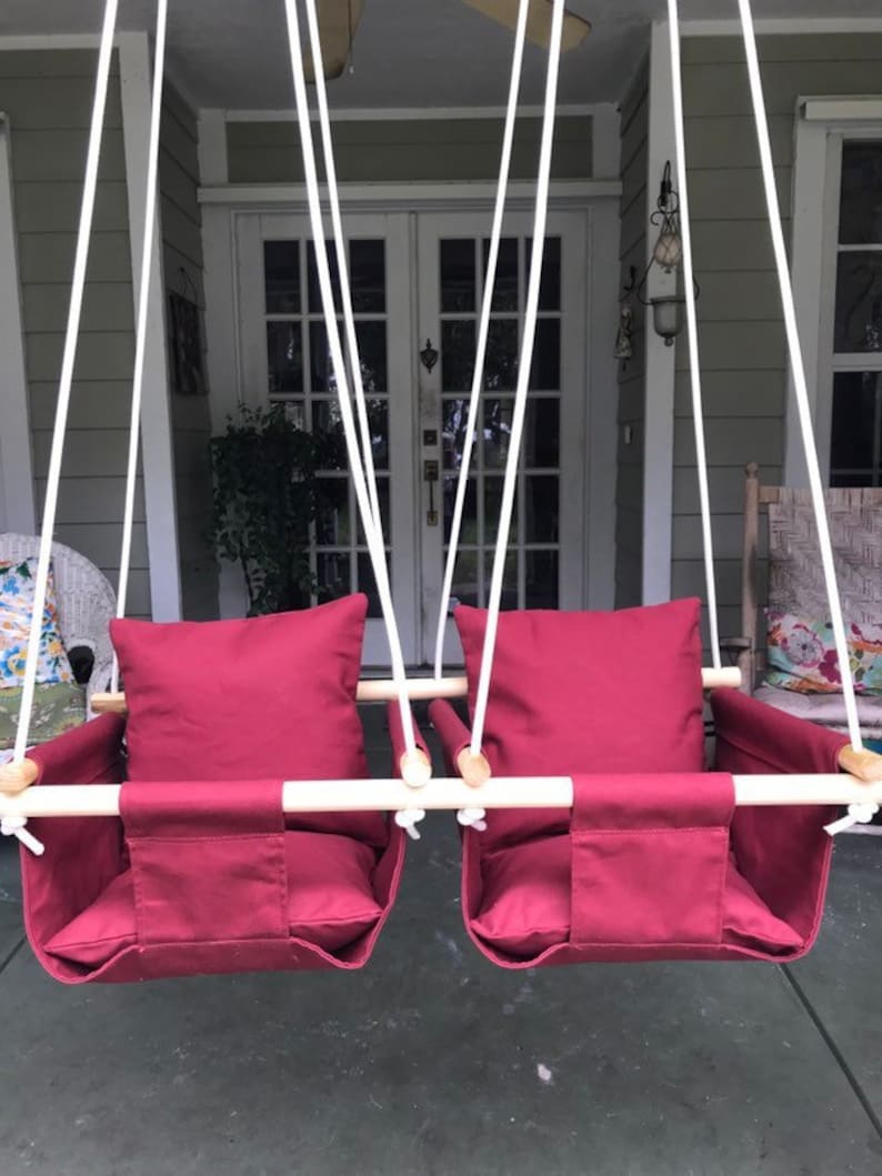 Gray Twin's Baby Swing Indoor Twins Canvas Playroom Etsy