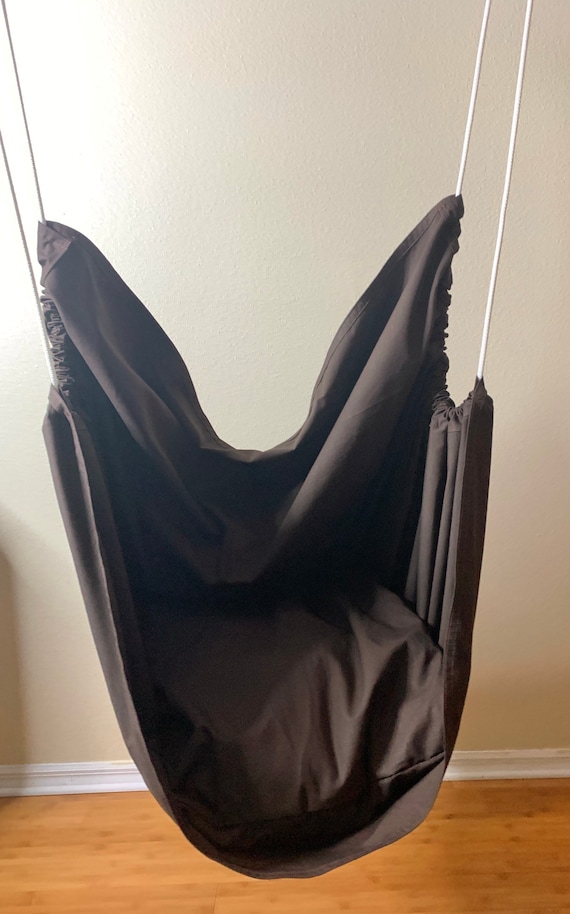 Hammock chair swing, Ripstop canvas porch or playroom chair swing, adult teen child sensory hammock chair, reading nook hammock