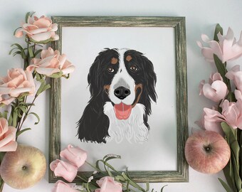 Custom Digital Art Pet illustration. Pet portrait. Custom pet digital art. gifts. Digital file