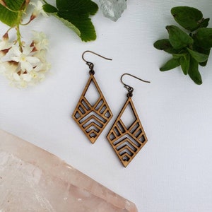 Geometric Bamboo Earrings