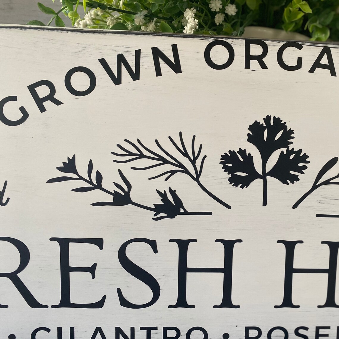 Organically Grown Fresh Herbs Sign Farmhouse Wall Decor Etsy