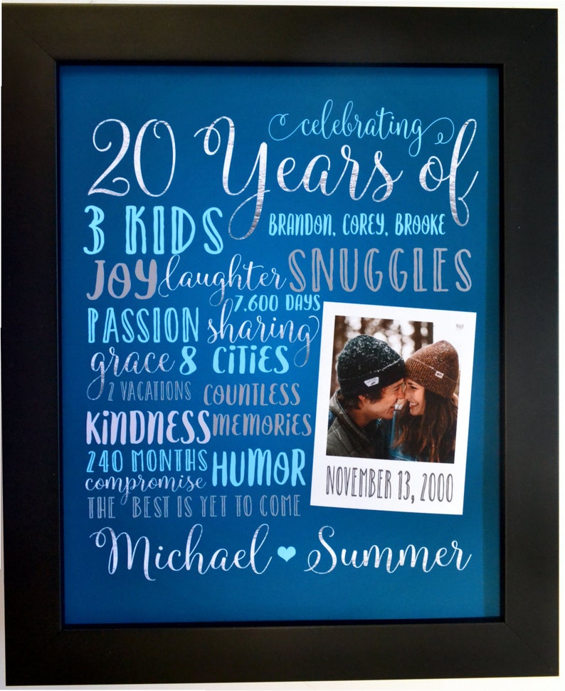 twenty year anniversary gift for wife