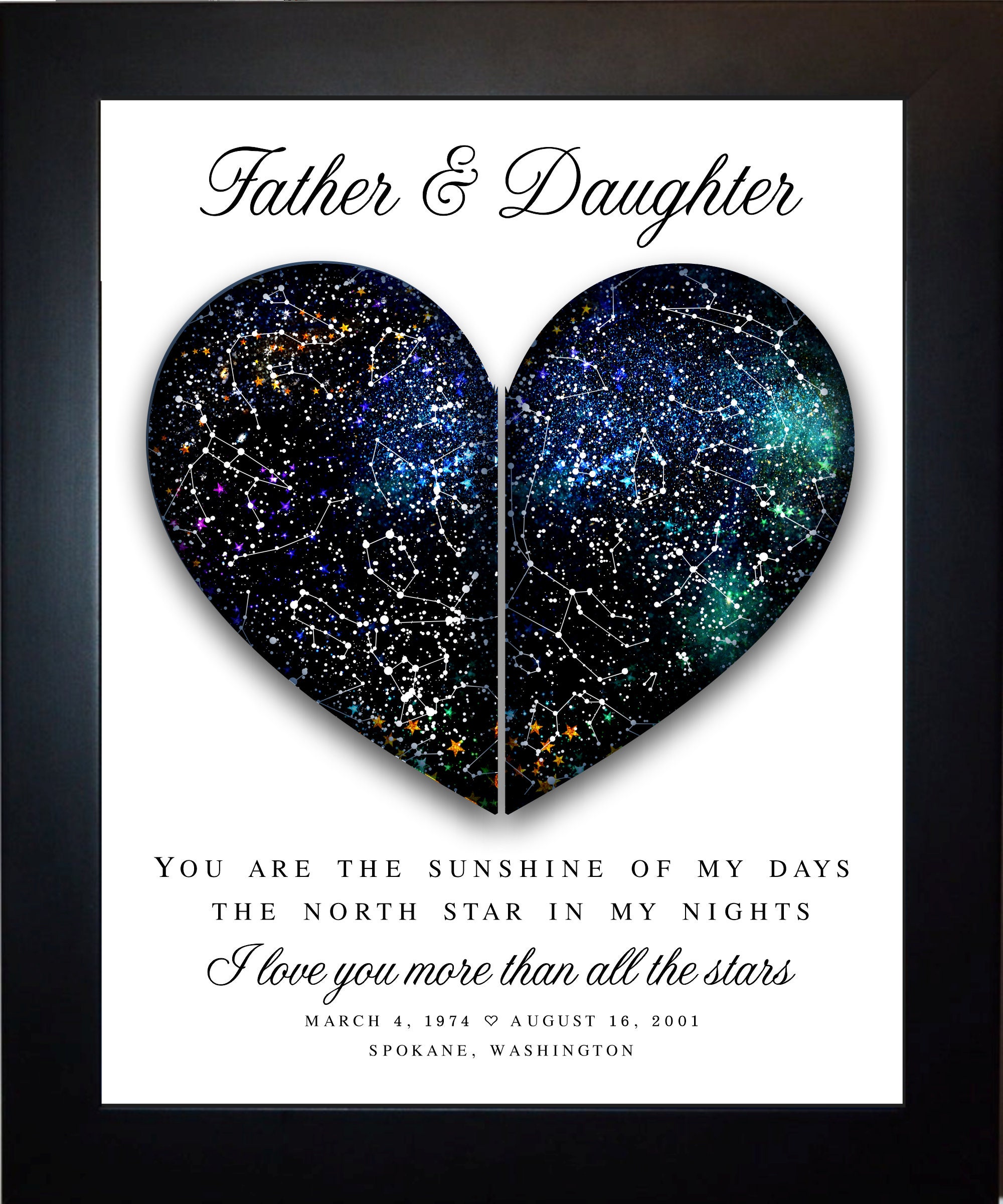 Stars Fathers Day Gift From Daughter Dad Birthday Gift Son