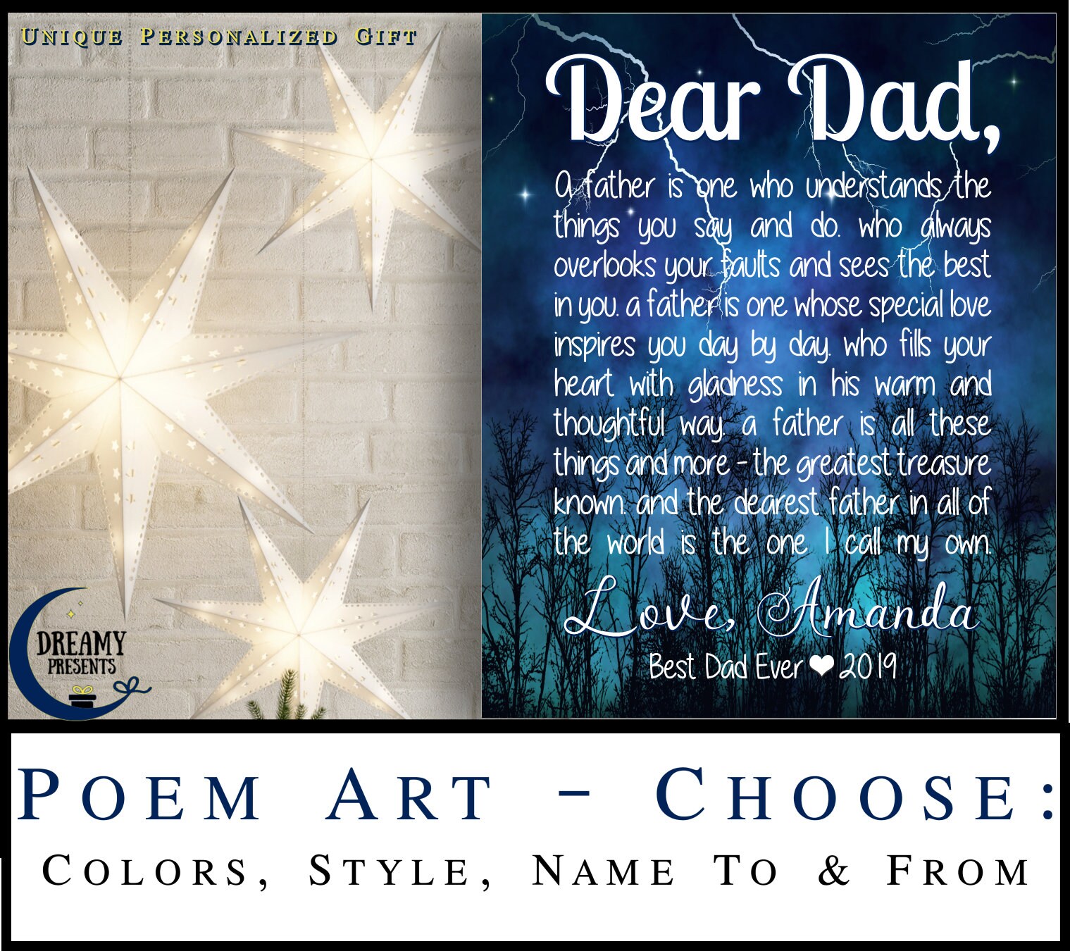 Personalized Gift for Dad Christmas Gift Dad Birthday Father | Etsy