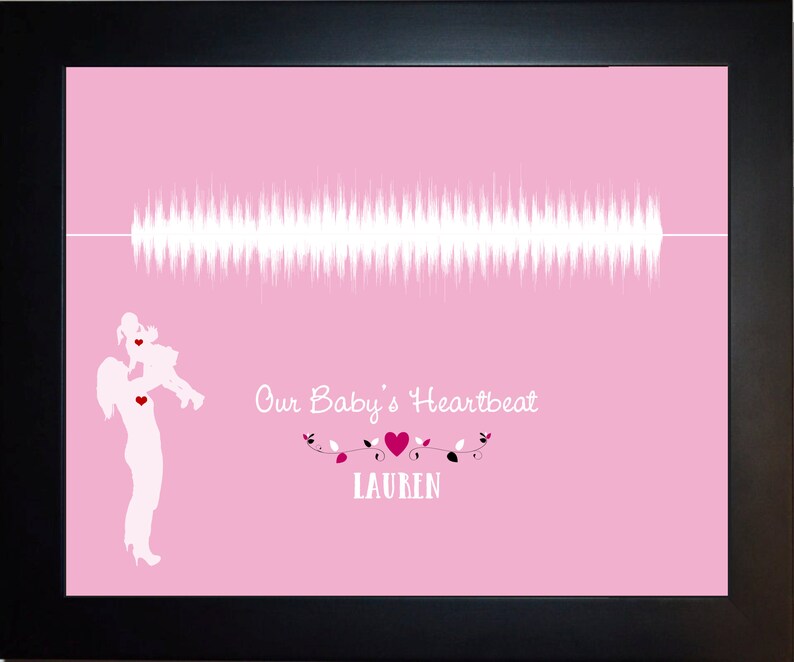 Baby Heartbeat Sound Art Baby Shower Gift Keepsake Unique Etsy