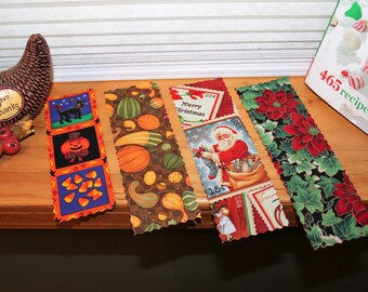 Fabric Holiday Bookmark Set