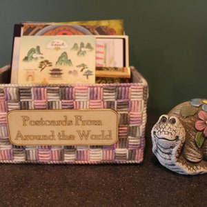 Boîte de rangement personnalisée pour cartes postales