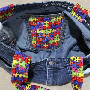 Puzzle Piece Denim Jean Bag