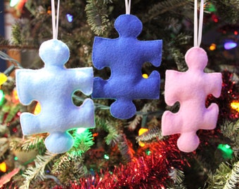 Felt Puzzle Piece Ornament