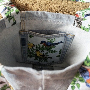 Blue Jean Bird Bag