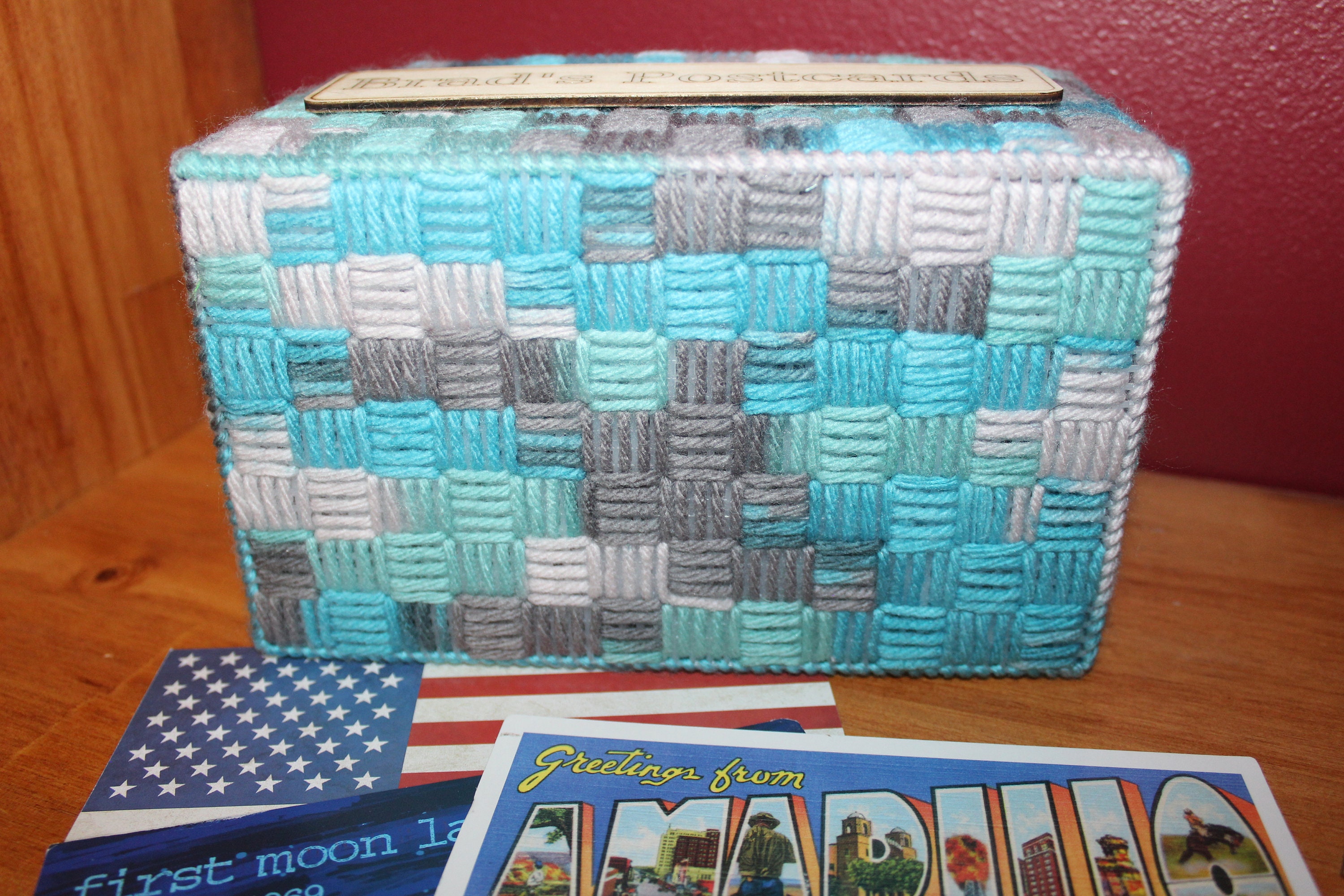 Personalized Postcard Storage Box - Etsy