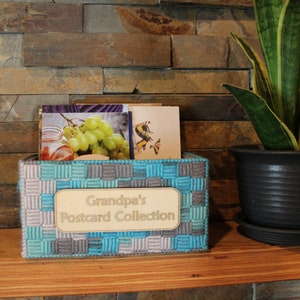 Boîte de rangement personnalisée pour cartes postales