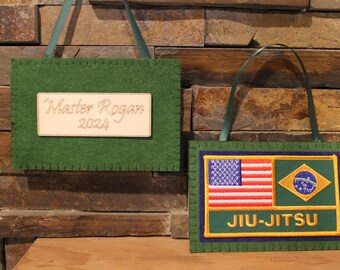 Personalized Laser Engraved Jiu-Jitsu Ornament