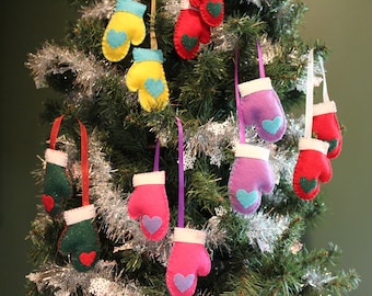 Felt Mitten Ornaments