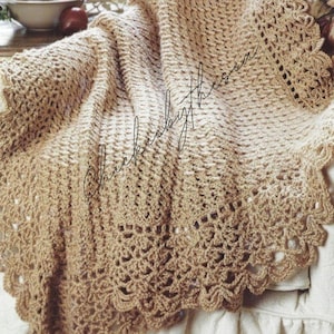 Vintage Crochet Pattern Lacy Victorian Afghan Bed Cover PDF Instant Digital Download Heirloom Throw Blanket Minimalist Home Decor