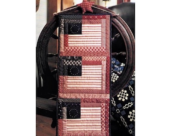 Vintage Sewing Pattern Quilted 4th of July American Flag Banner PDF Instant Digital Download Americana Holiday Home Decor Patriotic Gifts