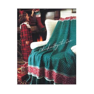 Vintage Fair Isle Christmas Afghan & Stocking Knitting Pattern (PDF Download)