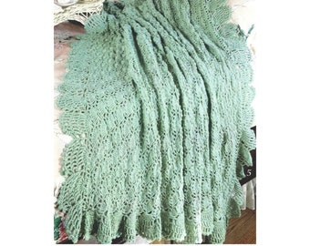 Vintage Crochet Pattern Lacy Victorian Afghan PDF Instant Digital Download Elegant Throw Blanket 53" x 68" Home Decor
