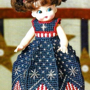 Plastic Canvas Pattern Miss Liberty Air Freshener Doll Cover 4th of July PDF Instant Digital Download Patriotic Decor Stars and Stripes