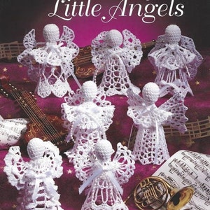 Vintage Crochet Pattern 7 Christmas Angel Ornaments Lacy Christmas Tree Decorations PDF Instant Download Victorian Holiday Home Decor