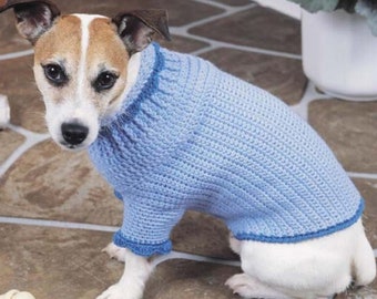 Crochet Dog Sweater Pattern Canine Comfort Sweater for Dogs PDF Instant Digital Download Dog Clothes Animal Shirts Small Dog Sweater 13.5" L