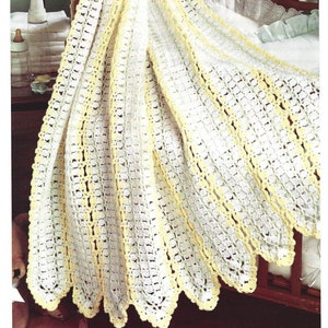 Mile a Minute Crochet Pattern Baby Afghan Blanket PDF Instant Digital Download Cuddly Crib Blanket Lapghan Coverlet Baby Shower Gift