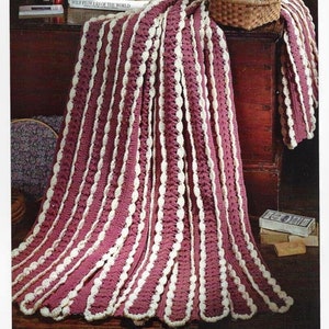 Mile a Minute Crochet Pattern Ruffled Treasure Afghan PDF Instant Digital Download Shell Stitch Crocheted Blanket Coverlet Home Decor