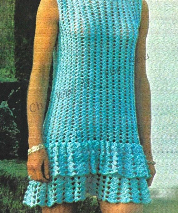 Vintage Crochet 1920s Inspired Flapper Dress Pattern PDF Instant Digital  Download Great Gatsby Art Deco Fashion Summer Beach Coverup Dress - Etsy