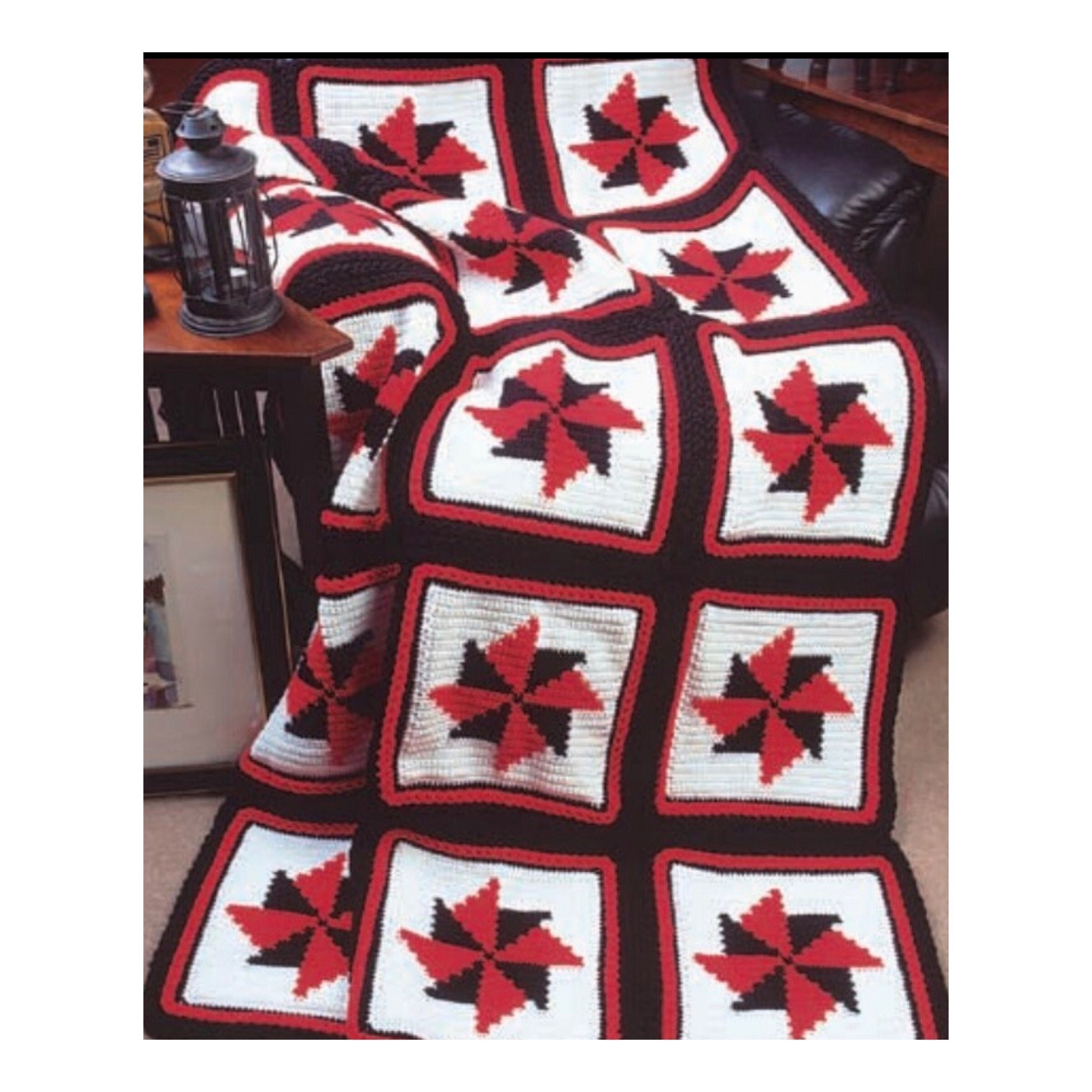 24 Pinwheel Crochet Patterns for Blankets, Decor, and Vintage-Inspired Gifts 21 Vintage Crochet Quilt Afghan Pattern Pinwheel Motif