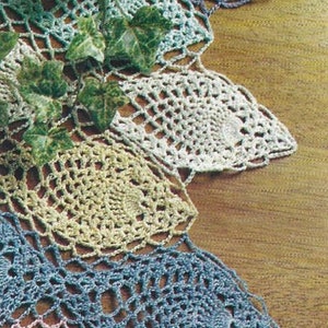 Vintage Crochet Pattern Lacy Pineapple Rainbow Runner PDF Instant Digital Download Oblong Lace Doily Easter Spring Decor Beginner Pattern image 4