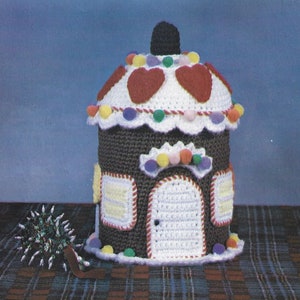 Vintage Christmas Crochet Pattern Gingerbread House PDF Instant Digital Download Fairytale Cottage Holiday Home Decor