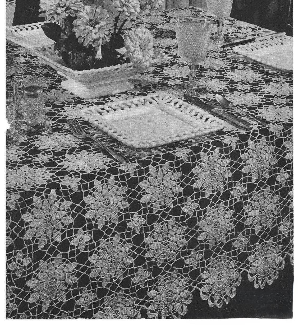 35 Crochet Tablecloth Patterns with Doilies, Motifs, and Table Runners 14 Vintage Crochet Tablecloth Pattern Queen Annes Lace