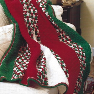 Vintage Crochet Pattern Classic Christmas Panel Afghan PDF Instant Digital Download Cozy Holiday Throw Blanket Home Decor