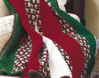 Vintage Crochet Pattern Classic Christmas Panel Afghan PDF Instant Digital Download Cozy Holiday Throw Blanket Home Decor