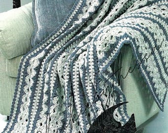Vintage gehaakt Afghaans patroon: Lacy Mile a Minute sprei (pdf-download)