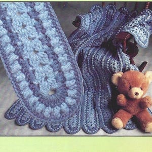 Mile a Minute Crochet Pattern Cowboy Denim Afghan Blanket PDF Instant Digital Download Quick Easy Crochet Pattern Stroller Cover Home Decor