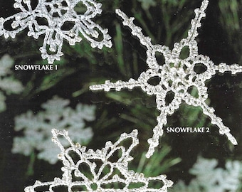 Vintage Crochet Snowflake Ornaments Pattern: Lacy Christmas Decor (PDF Download)